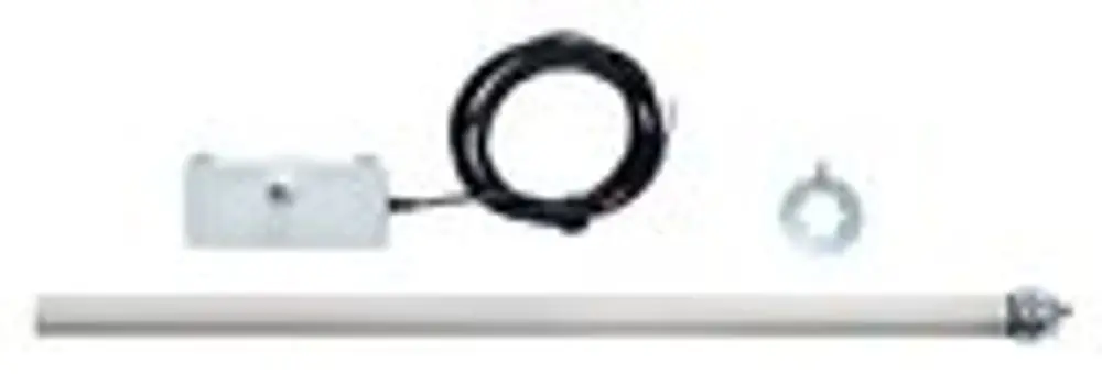 Zubehörset bestehend aus einem langen Rohr mit Verbindungselementen, einem weißen Anschlusskasten und einem Kabel, speziell für Vaillant Heizsysteme.